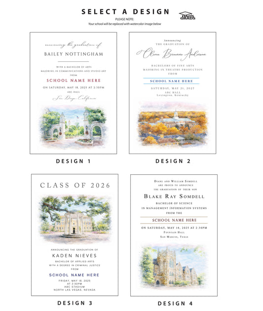 Arizona State University Graduation Announcements | ASU Grad Cards (Set of 25)