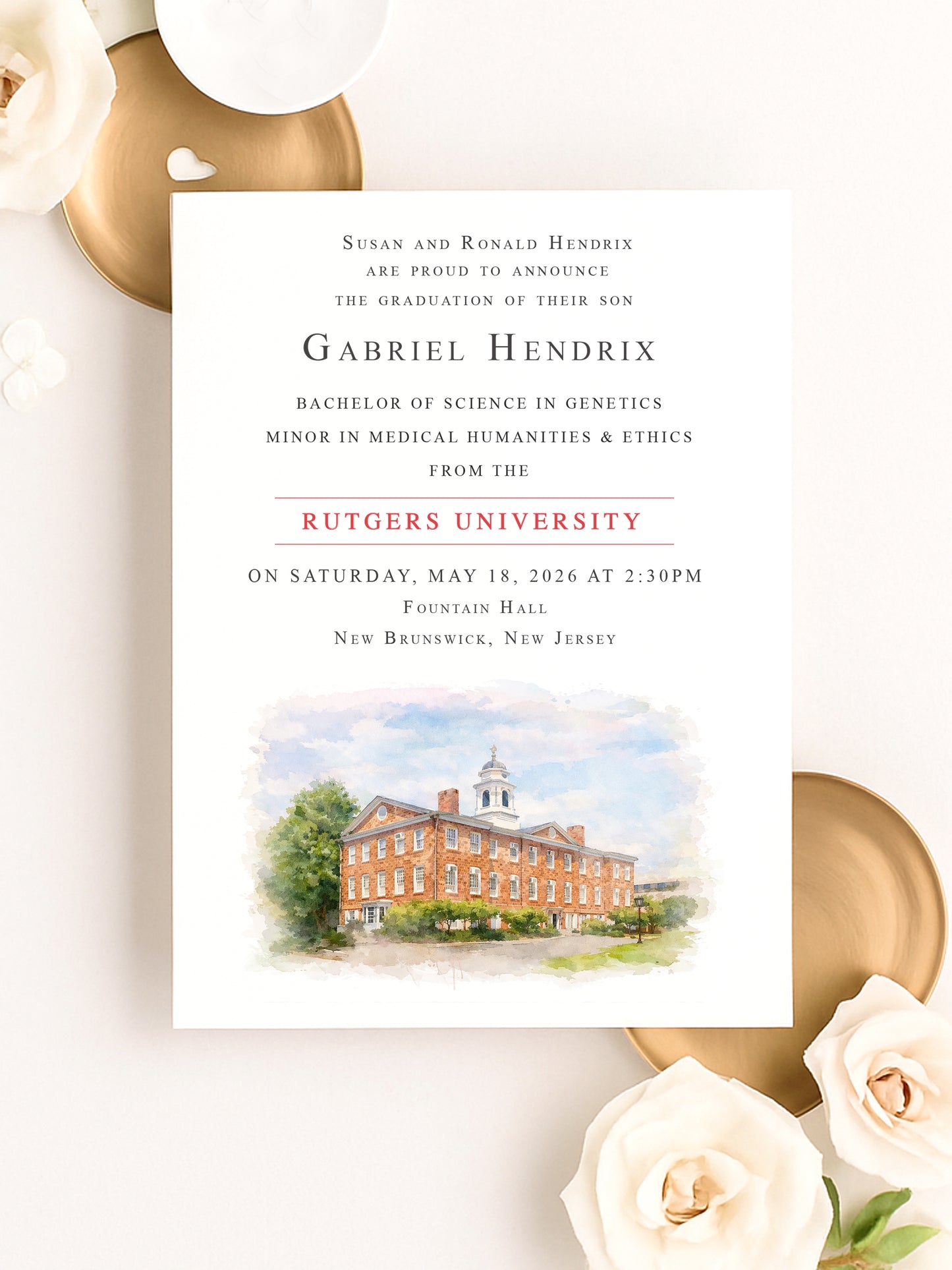 Rutgers University Graduation Announcements