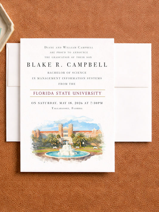Florida State University Graduation Announcements | FSU Grad Cards (Set of 25)