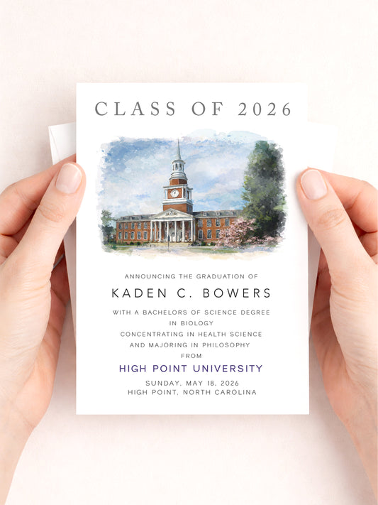 High Point University Graduation Announcement