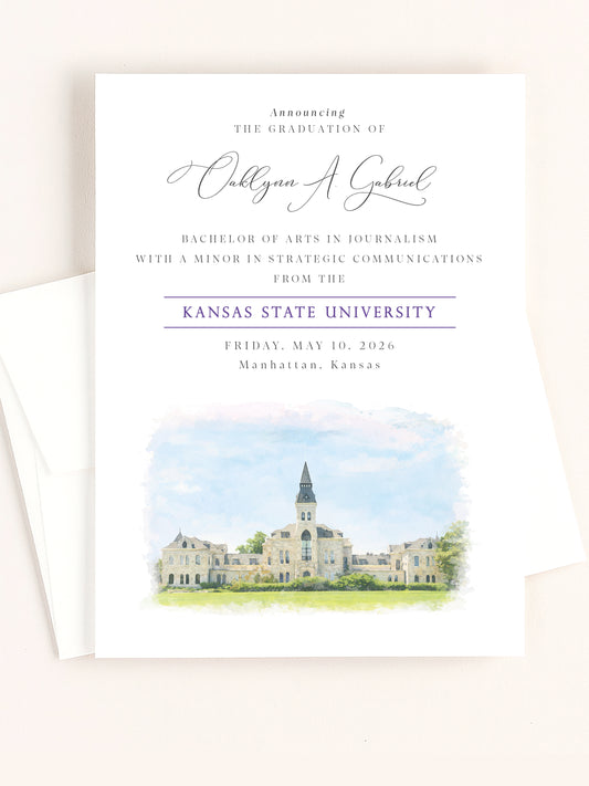 Kansas State University Graduation Announcement