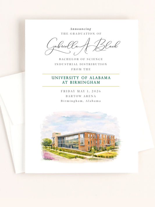 University of Alabama at Birmingham grad announcement