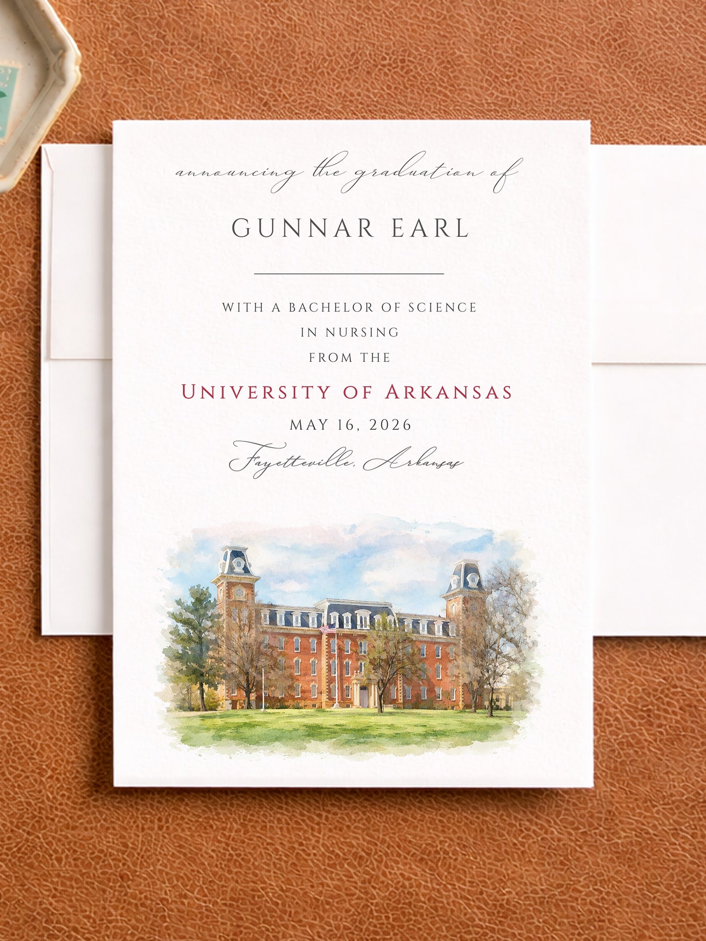 University of Arkansas Graduation Announcements – Custom Grad Cards (Set of 25)