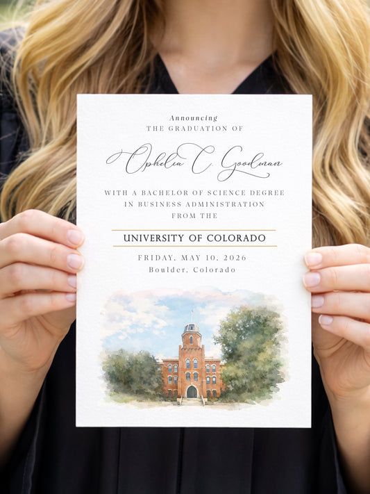 university of colorado boulder graduation announcement