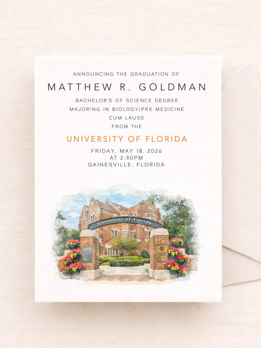 University of Florida Graduation Announcements | UF Grad Cards (Sold in Sets of 25)