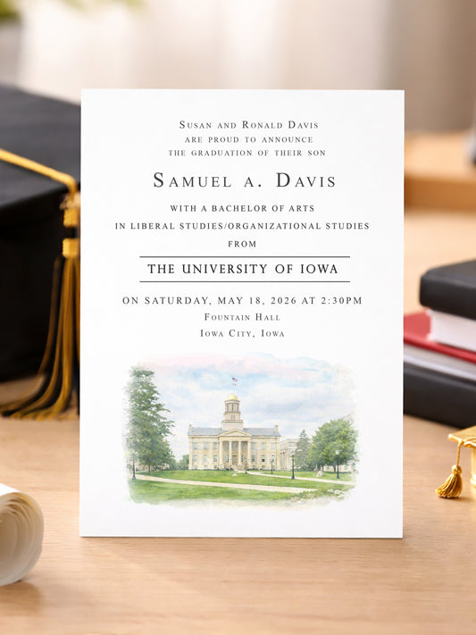 University of Iowa Graduation Announcement