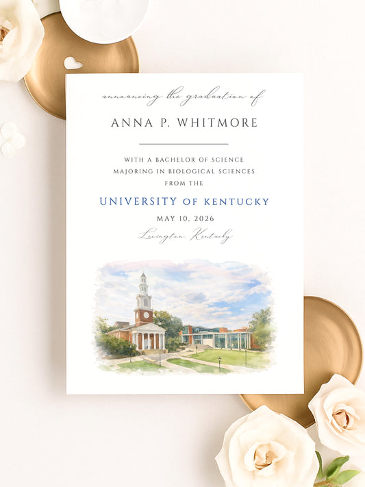 University of Kentucky graduation announcement