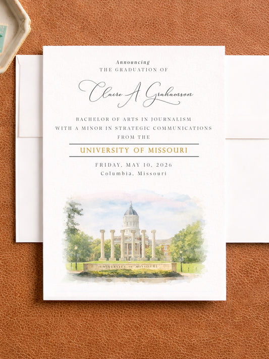 University of Missouri Graduation Announcement