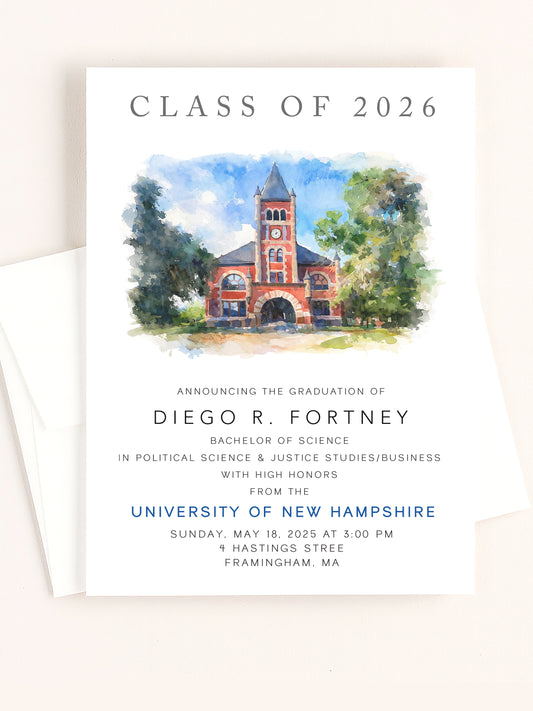 University of New Hampshire Graduation Announcements | UNH Grad Cards (Set of 25)