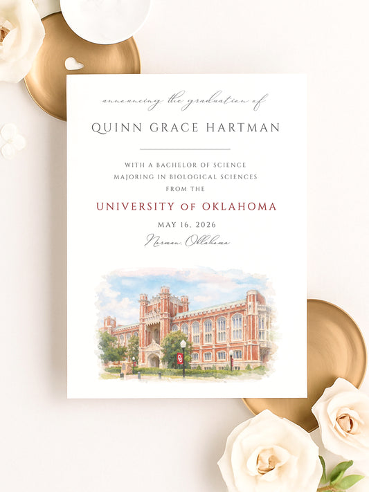 University of Oklahoma Graduation Announcement