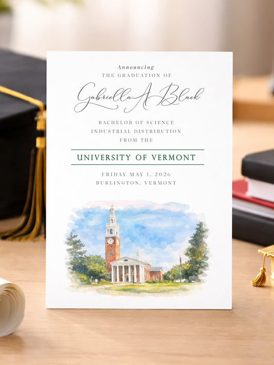 University of Vermont grad announcements