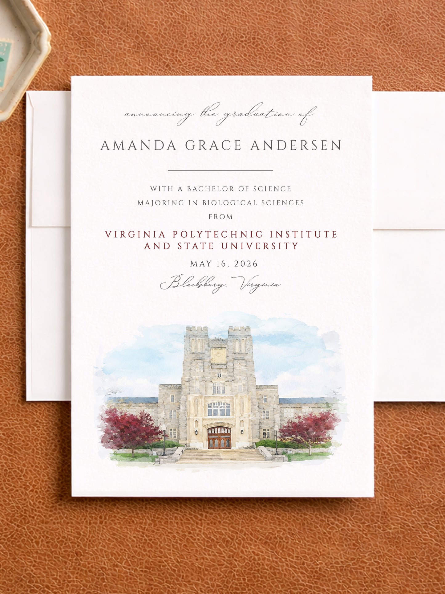 Virginia Tech Graduation Announcement