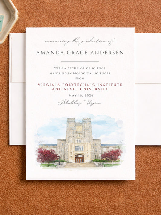 Virginia Tech Graduation Announcement