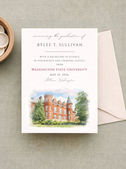 Washington State University Graduation Announcement